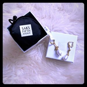 Saks Fifth Avenue Pearl Earrings